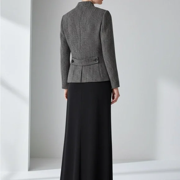 Armani Collezioni Tweed Gray Blazer - Picture 3 of 7